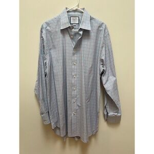 Charles Tyrwhitt Mens Button Down 17/35 Multi Check Classic Fit Cotton Shirt